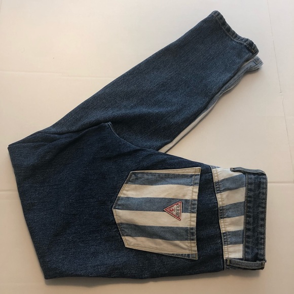Guess x ASAP Rocky Striped Ankle Zip Jeans Sz 26 - Picture 5 of 15
